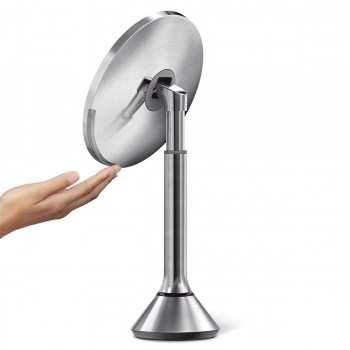 lusterko kosmetyczne, lusterko sensorowe simplehuman, lusterko 20 cm, lusterko simplehuman, lusterko do makijażu led, lusterko podświetlane do makijażu, lusterko powiększające, podświetlane lusterko kosmetyczne, lusterko kosmetyczne białe, lusterko okrąg